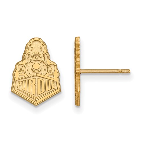 14k Yellow Gold Purdue University Boilermakers Post Earrings