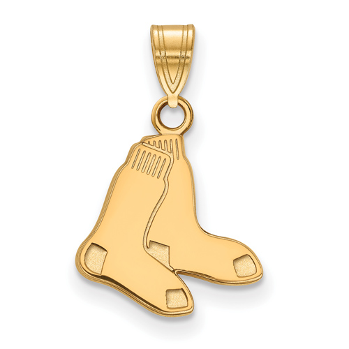 14kt Yellow Gold 1/2in Boston Red Sox Socks Pendant
