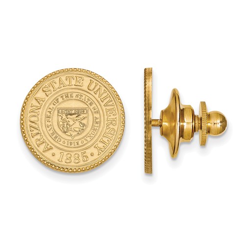 Arizona State University Crest Lapel Pin 14k Yellow Gold 