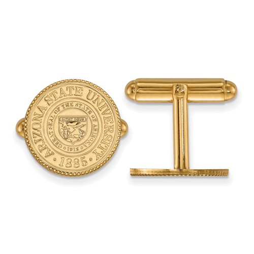 Arizona State University Crest Cuff Links 14k Yellow Gold