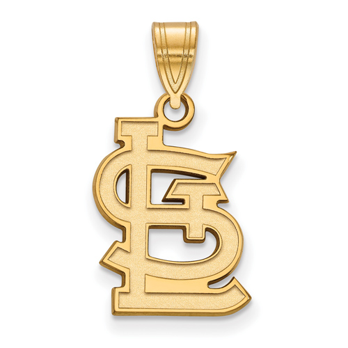 10kt Yellow Gold 5/8in St. Louis Cardinals STL Logo Pendant