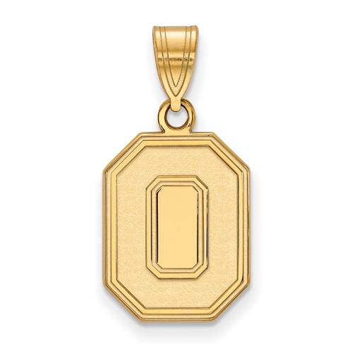 14kt Yellow Gold 5/8in Ohio State University Block O Pendant