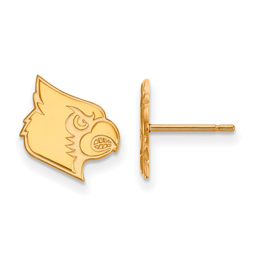14k Yellow Gold University of Louisville Louis Stud Earrings