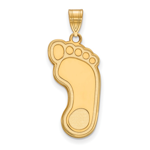 14kt Yellow Gold 1in University of North Carolina Tar Heel Pendant
