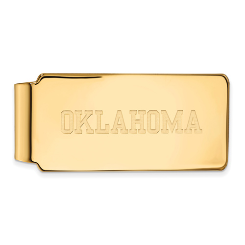 10kt Yellow Gold University of Oklahoma Money Clip