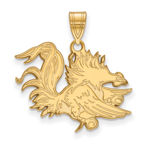 10kt Yellow Gold University of South Carolina Gamecock Pendant