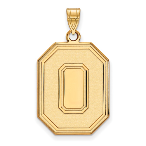 10kt Yellow Gold 1in Ohio State University Block O Pendant