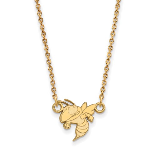 10k Yellow Gold Georgia Tech Buzz Small Necklace 