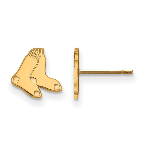 Boston Red Sox Socks Earrings Extra Small 10k Yellow Gold