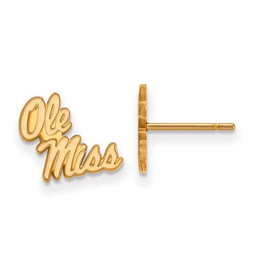 10k Yellow Gold Ole Miss Extra Small Stud Earrings