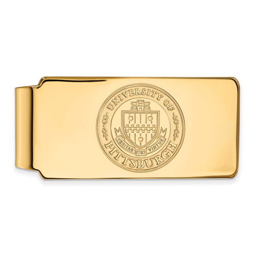 10k Yellow Gold University of Pittsburgh Crest Money Clip