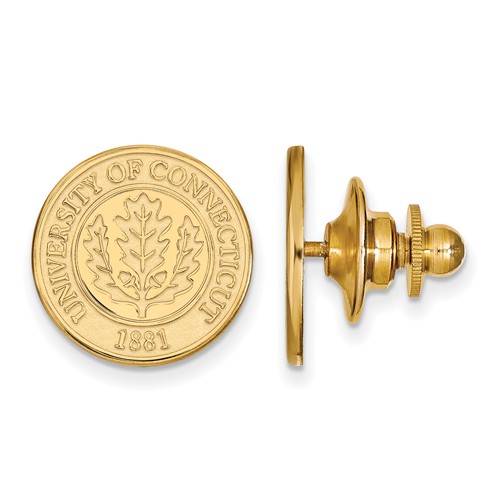 University of Connecticut Crest Lapel Pin 14k Yellow Gold 