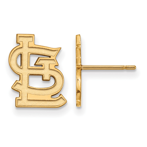 10kt Yellow Gold St. Louis Cardinals STL Post Earrings