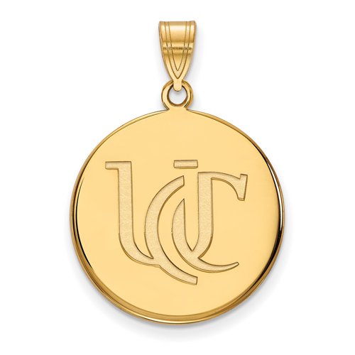 10k Yellow Gold 3/4in Round University Of Cincinnati UC Pendant
