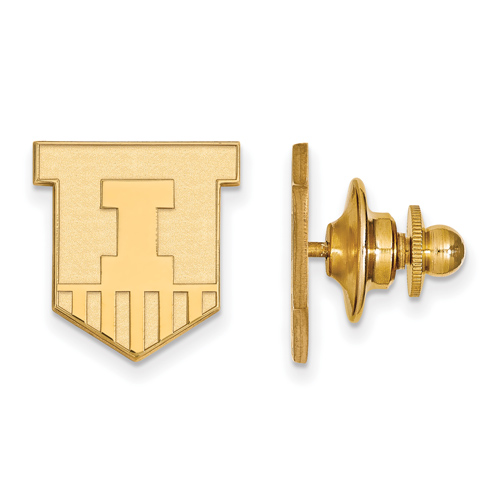 14kt Yellow Gold University of Illinois Victory Badge Lapel Pin