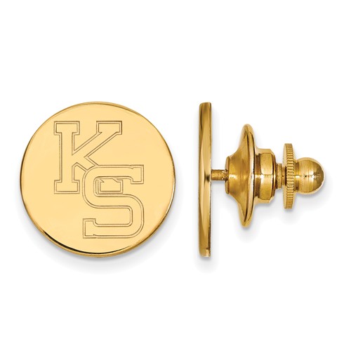 Kansas State University Round Lapel Pin 14k Yellow Gold 