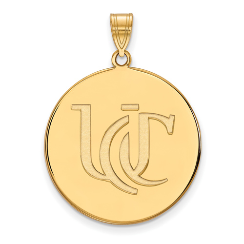 10k Yellow Gold 1in University Of Cincinnati UC Round Pendant