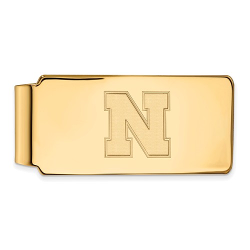 14kt Yellow Gold University of Nebraska N Money Clip