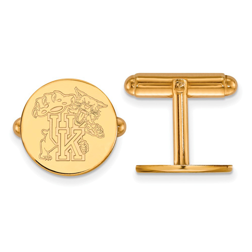 14kt Yellow Gold University of Kentucky Wildcat Cuff Links