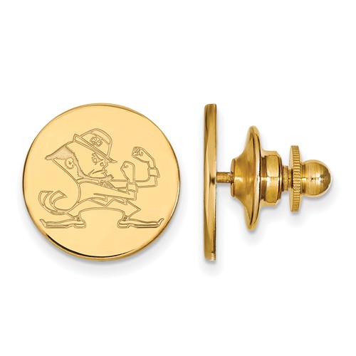14k Yellow Gold University of Notre Dame Leprechaun Tie Tac