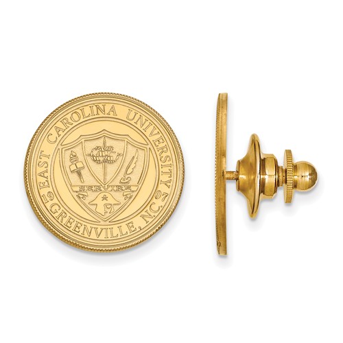East Carolina University Crest Lapel Pin 14k Yellow Gold 