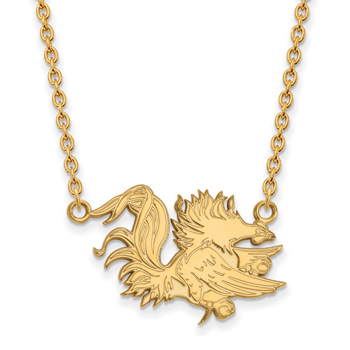 University of South Carolina Gamecock Necklace 10k Yellow Gold