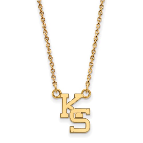 Kansas State University KS Necklace 10k Yellow Gold