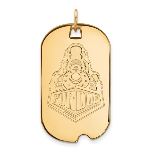 10k Yellow Gold Purdue University Boilermakers Dog Tag