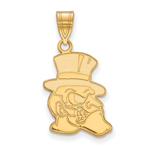 10k Yellow Gold Wake Forest University Demon Deacon Pendant 3/4in 
