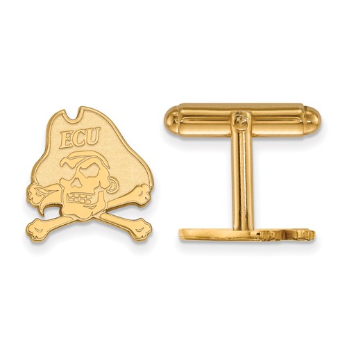 14k Yellow Gold East Carolina University Cuff Links