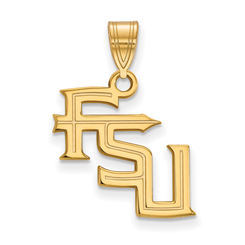 14kt Yellow Gold 5/8in Florida State University FSU Pendant