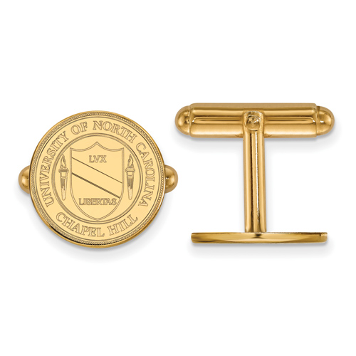 14kt Yellow Gold University of North Carolina Crest Cuff Links