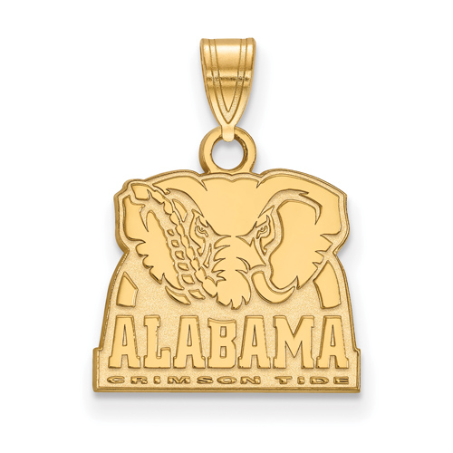 14kt Yellow Gold 1/2in University of Alabama Big Al Pendant