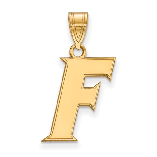 14kt Yellow Gold 5/8in University of Florida F Pendant
