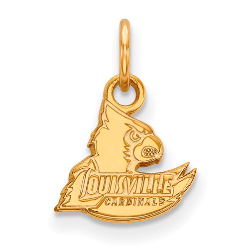 14k Yellow Gold 3/8in Louisville Cardinals Charm 4Y061UL