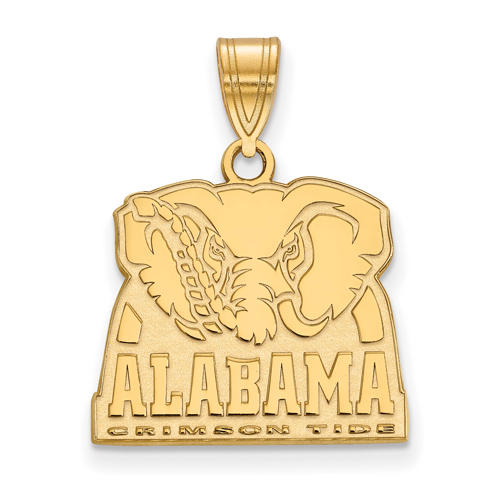 14kt Yellow Gold 5/8in University of Alabama Big Al Pendant