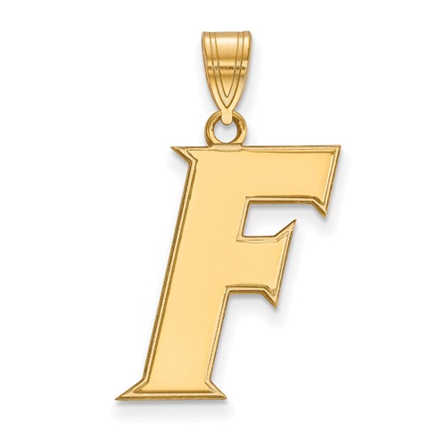 14kt Yellow Gold 3/4in University of Florida F Pendant