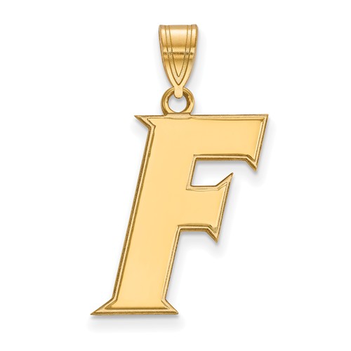 10kt Yellow Gold 3/4in University of Florida F Pendant
