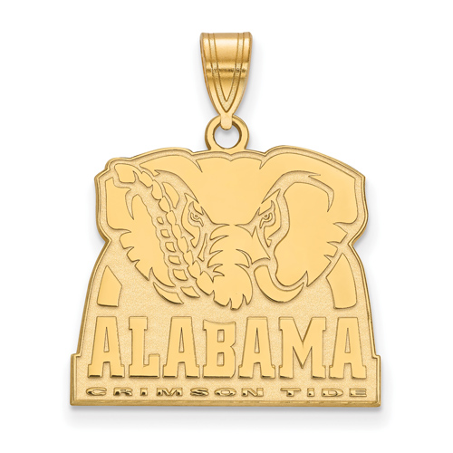 14kt Yellow Gold 3/4in University of Alabama Big Al Pendant