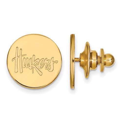 14kt Yellow Gold University of Nebraska Huskers Lapel Pin