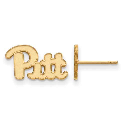 10k Yellow Gold University of Pittsburgh Extra Small Post Earrings