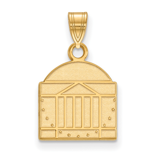 14kt Yellow Gold 1/2in University of Virginia Rotunda Pendant