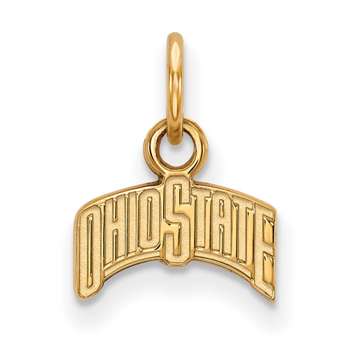 10kt Yellow Gold Ohio State University Extra Small Arched Pendant