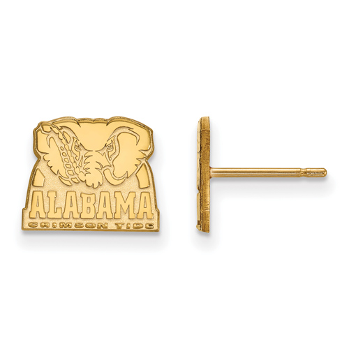 14k Yellow Gold University of Alabama Big Al Extra Small Post Earrings