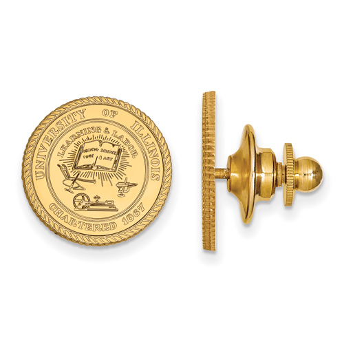 14kt Yellow Gold University of Illinois Crest Lapel Pin