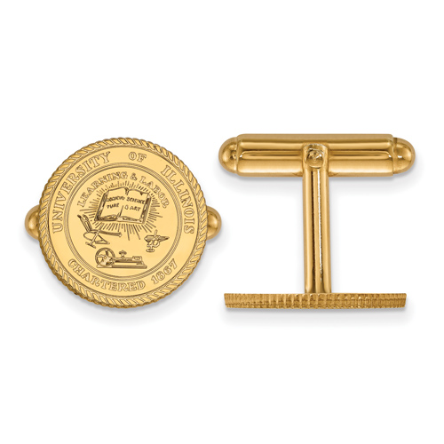 14kt Yellow Gold University of Illinois Cuff Links