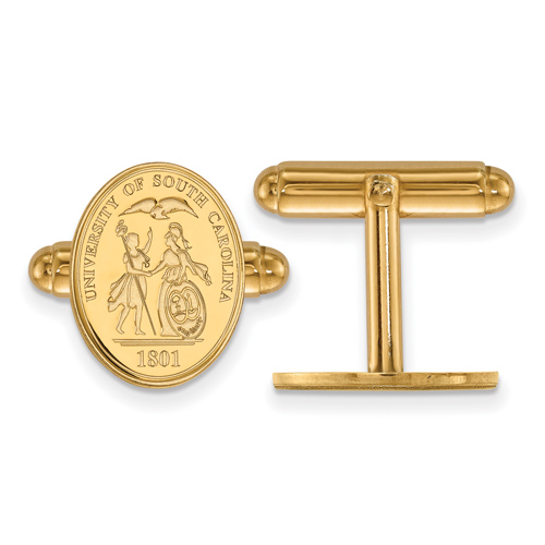 14kt Yellow Gold University of South Carolina Crest Cuff Links