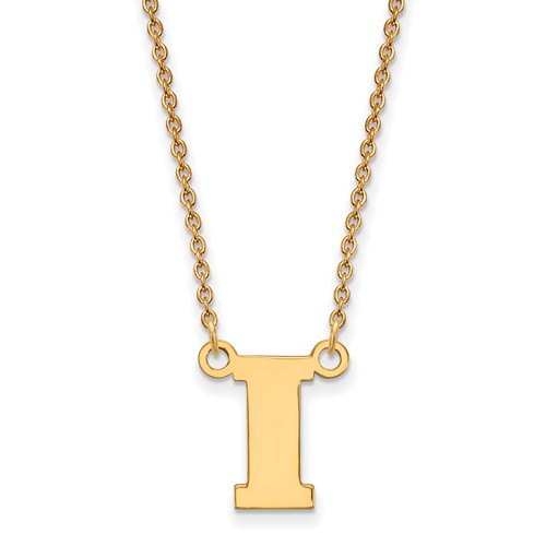 10k Yellow Gold University of Iowa I Necklace