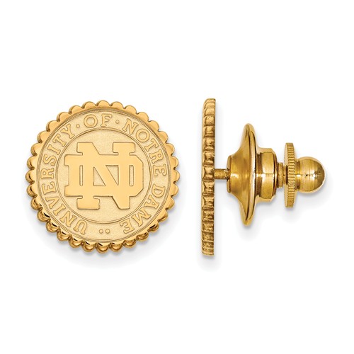 14k Yellow Gold University of Notre Dame Crest Tie Tac