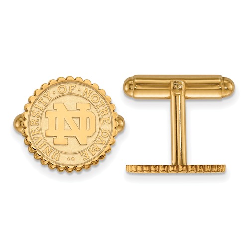 14k Yellow Gold University of Notre Dame Crest Cuff Links